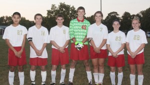 Photo by Keith Stewart ALAH celebrated their seniors last Thursday, including (from left to right): Thom Kongdetudomkul, David Emrick, Matthew Robinson, Blake Miller, Natalie Bicknell, Briana Morgan, and Cassandra Lambdin.