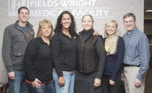 Photo by Keith Stewart Physician’s Choice Wellness is comprised of six individuals, including (from left to right): Geoff Owens, exercise specialist, Martina Gadberry, clinical assistant, Becky Clayton-Anderson, executive director, Jackie Clayton, DNP,  Ashley Bradshaw, registered dietician, and Dr. Glen Dust.