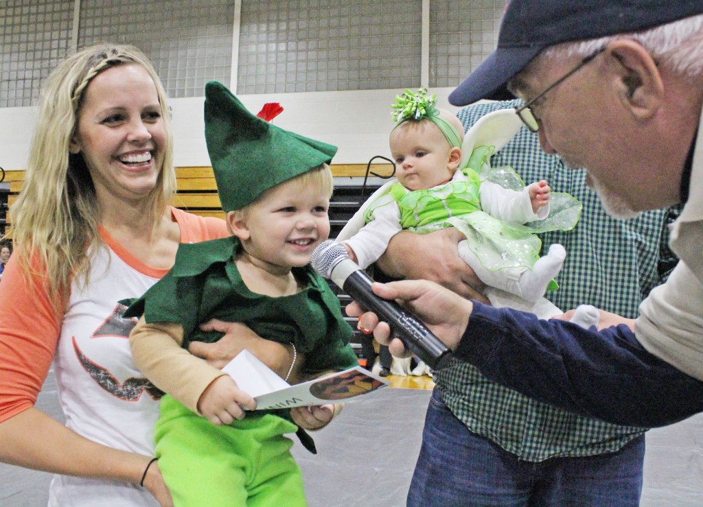 Photo by RR Best Halloween Parade The Hills family is seen here with their little Peter Pan and Tinker Bell, which earned them one of the seven top finishes at the AmBuCs Halloween Parade last Thursday. Due to the rain, the parade was moved inside to the Sullivan High School gymnasium. To see more photos from the parade, visit our Facebook page.