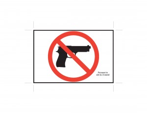 Provided by the Illinois State Police Above is a smaller version of the official signage prohibiting concealed carry firearms into private businesses and other locations.