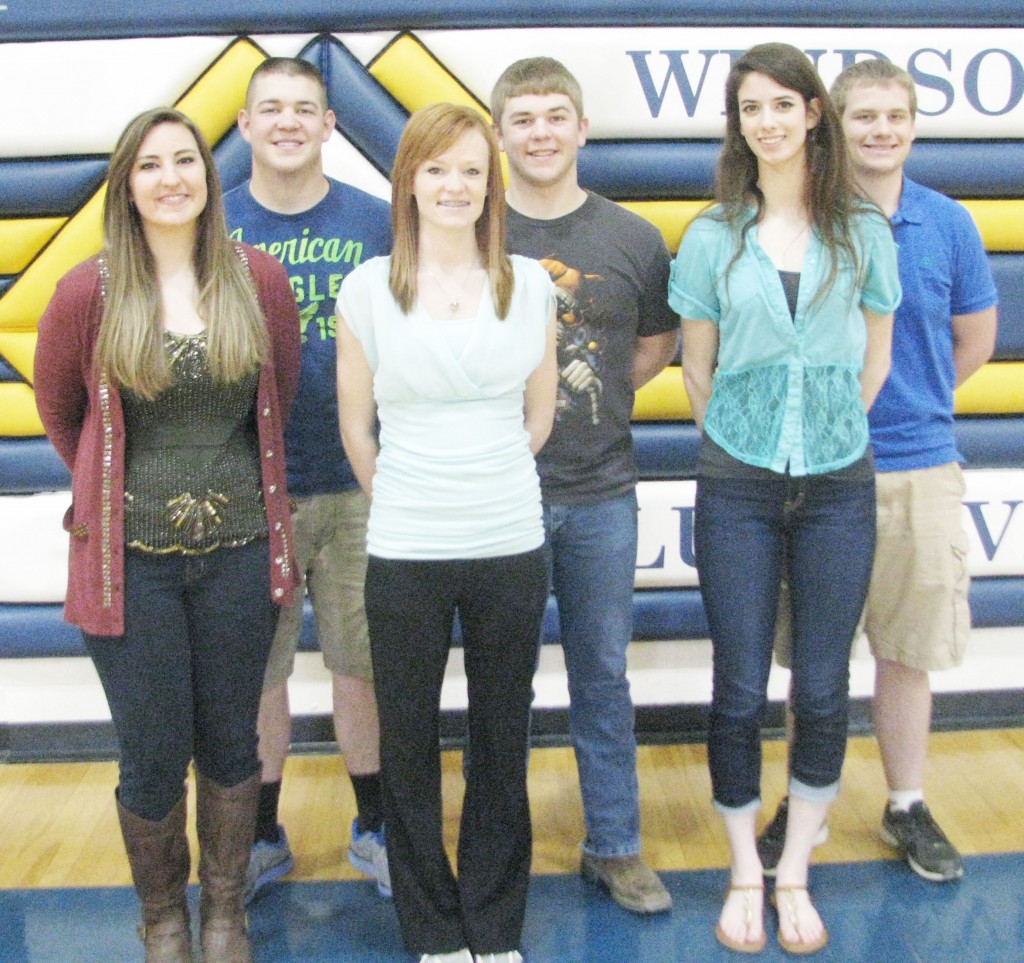 Submitted WHS Prom Court Windsor High School will host their Jr./Sr. Prom May 3 at Spruce Street Studios in Shelbyville. Coronation will be at 7:30 p.m. The 2014 prom court candidates are (front from left to right): Olivia Williamson, Jessica Dodd, and Katie Hostetter. Back row: Hayden Cole, Kyle Peadro, and Spencer Blackburn.