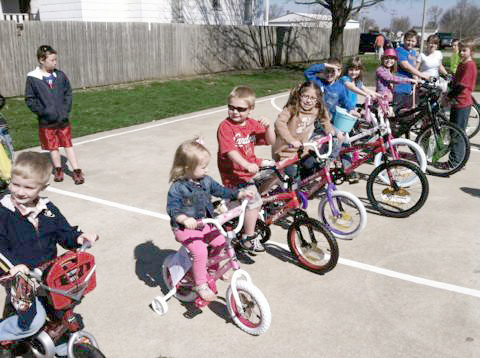 Submitted Lovington Easter Egg Hunt Winners Pictured are a portion of those children who won bicycles during the Easter egg hunt Saturday, April 19 in Lovington. Those who won bikes from the giveaway sponsored by Sparrows Unlimited, Inc. were Cannon Doggett, Brynlie Bork, Colton Schmidt, Delilah Mendora, Lucas Ayer, Krystina Meyers, Zack Massey, Kaitlyn Zander, Pheylan Clark, and Camryn Delaney. Those who won baskets from the giveaway sponsored by the American Legion Auxiliary were Brynlee Moore, Tabitha Clark, Austin Bates, Chloe Armstrong, and Acie Armstrong.