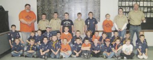 Submitted Cub Scout Advancement Cub Scout Pack 39 announced advancements on April 22. The following received their advancements from pack leaders Eric Bettinger, Marc DalPonte, and Jennifer Voegel: Tigers: Ulrich Harshman, Oakley Anderson, Malehki Norton, Kaiden Smith, Paul Brown, Anderson Crouse, Ivan Frederick, Rylan Diener, and Kaden DalPonte (not pictured are James Hauser, Connor Denton, and Blake Moore);  Wolves:  Aston Johnson, Keegan Adams, Tegan Dickens, Owen Rice, Owen Hussong, Dawson Montague, John Voegel, Nathan Tighe, Connor Tipton, David Rose, James Rose, Trey Grimm, Ashton Ottwell, and Clayton Mudd; Bears:  Will Dawkins, Jack Woolen, Robbie McDaniel, Cohen Winings, Wyatt Miller, and Beau Fleming;  Webelos One: Jacob Bettinger, Trenton Harlin, Seth Webner, and Zarek Fultz.