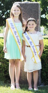 Photo by Darian Hays Pictured are the Lovington Jr. Miss Natalie Lambdin (left) and Little Miss Halle Wardrip (right) who were crowned at the  June 7 pageant. 