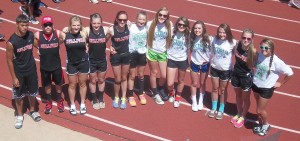 Submitted by Jamie Woodcock Pictured are Sullivan Middle School’s state track qualifiers, from left to right: Luke Bowman, Logan Pedigo, Ally Elzy, Zoe Ray, Natalie Drury, Brooke Tuttle, Chloe Riley, Haley Rose, Bailey Turnbaugh, Elizabeth Green, Laine Cameron, and Jordan Bassett.