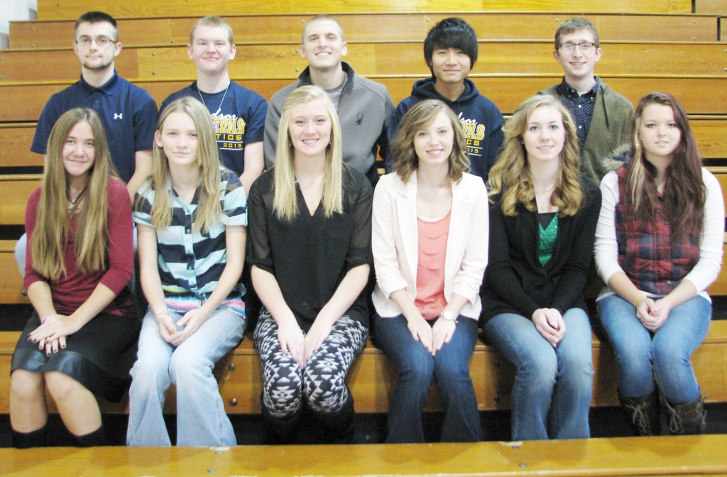 Submitted Windsor High School 2014 Homecoming Court Windsor High School will host their homecoming dance on December 20 at the high school. Coronation will begin at 7:30 p.m. with the dance starting at 8 p.m. Pictured (back row left to right): freshman attendant Dalton Armes, sophomore attendant Anthony Curry, junior attendant Tristan Warner, king candidates Ken Chan and Uriah Jones. Front row: freshman attendant Amber Newell, sophomore attendant Jodie Harris, junior attendant Mercedez Austin, queen candidates Taylor Higgins, Claire Pfeiffer, and Lindzie Douglas. Not Pictured is king candidate Dalton Turner.