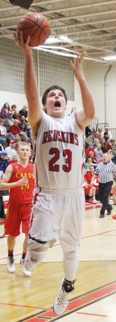 Photo by R.R. Best Sullivan’s Zach Hrvol drives to the open basket last Friday.