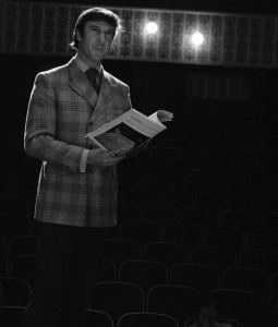 Photo by David Mobley/Courtesy of Booth Library Special Collections, Eastern Illinois University. Guy Little in the Little Theatre auditorium, 1971.