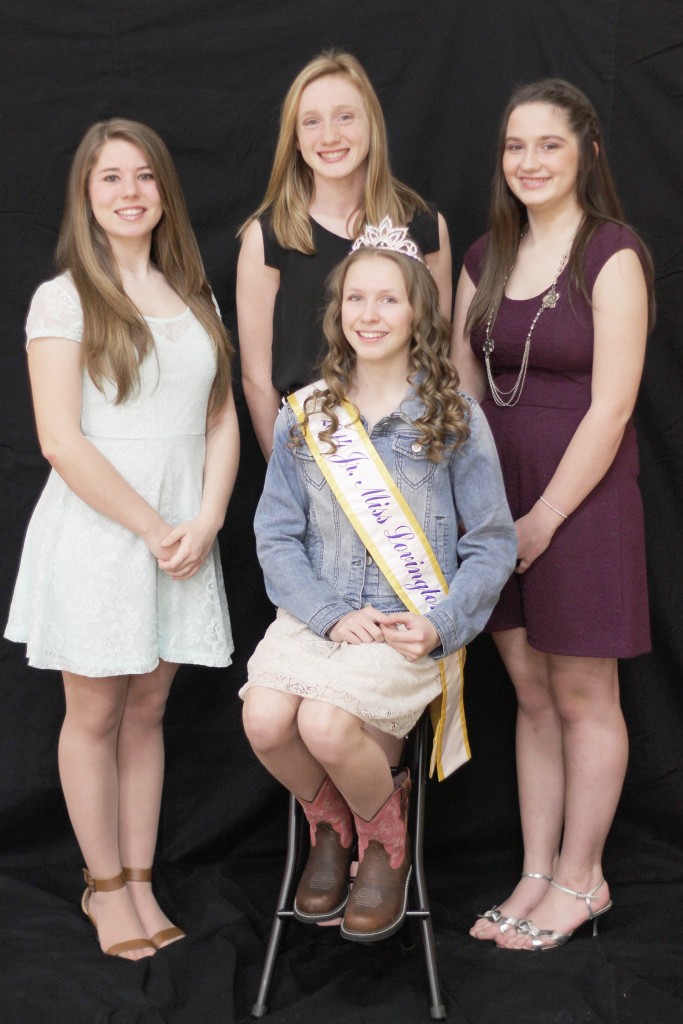 Photo by Darian Hays Jr. Miss Lovington Pictured, from left to right are: Ciara Emrick, daughter of Martina Emrick & David Emrick; Kenli Nettles, daughter of Ryan Nettles & Christy Yielding; Jessica Renfro, daughter of Jessica & Jim Erixon; and the 2014 Jr. Miss Lovington Natalie Lambdin, daughter of Tom & Jennifer Lambdin. 