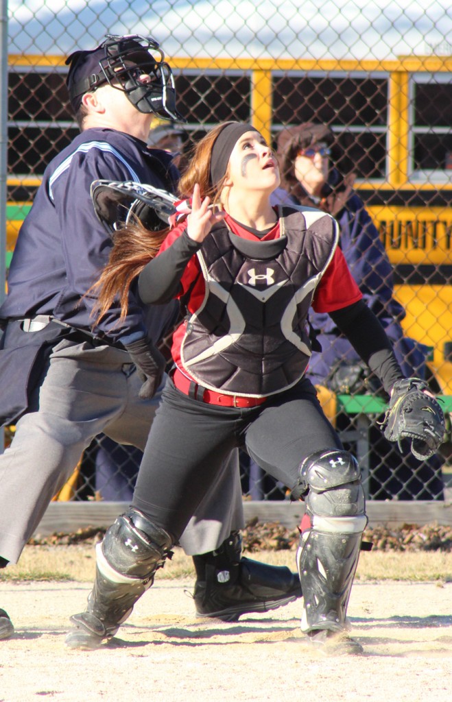 Photo by RR Best Sullivan catcher Makenzie Ruppert eyes a foul ball Tuesday evening.