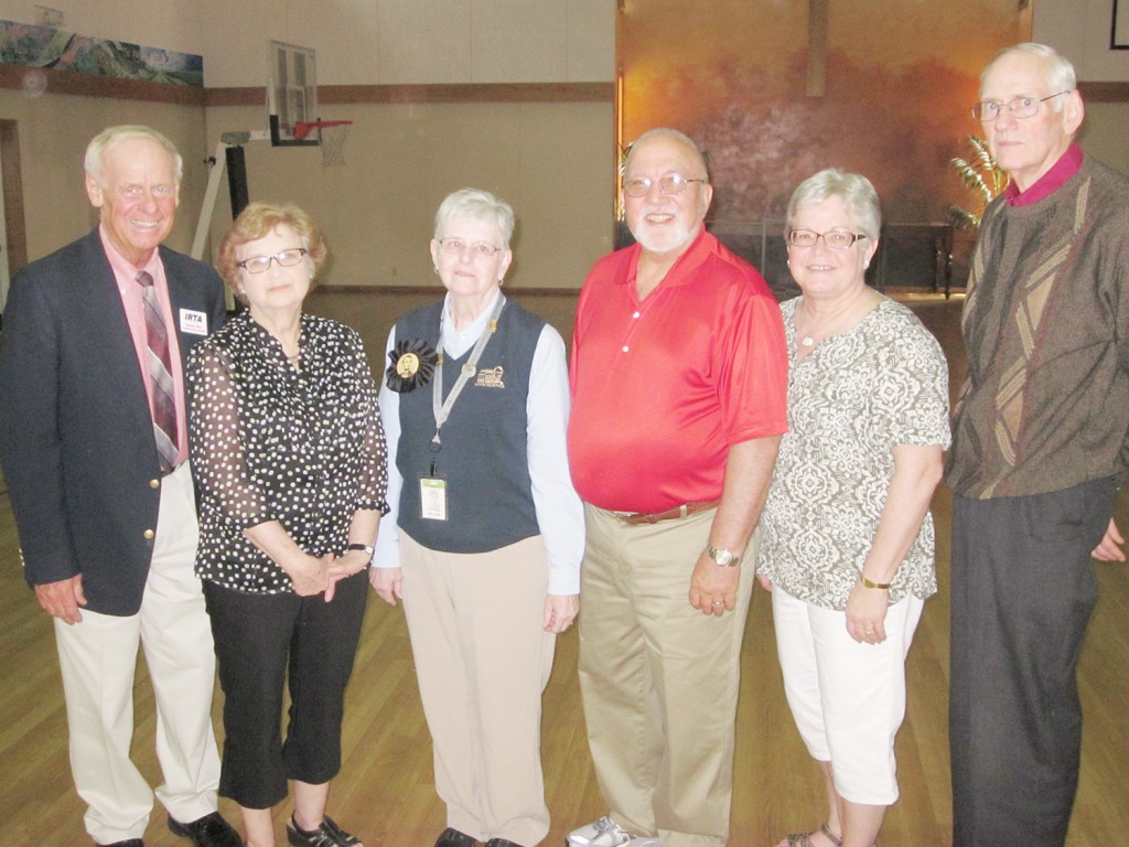 Submitted by Jim Luedke MCRTA’s First Annual Meeting The Moultrie County Retired Teachers held their first meeting of the year April 18. Connie Miller, a volunteer at the Abraham Lincoln Library and Museum in Springfield, presented information about special events taking place this year at the museum. Pictured, left to right are: Jim Barr, IRTA Region 13 Director; Ellen Feeler, MCRTA secretary; Connie Miller, speaker; Dennis Hutchings, MCRTA president; Linda McCabe, MCRTA vice-president; and Larry Jones, MCRTA treasurer. Moultrie County Retired Teachers meet four times a year. An annual scholarship is awarded to a Moultrie County graduating senior who is going into the education field. Also, one or more teacher grants are awarded to teachers in Moultrie County each year. The next meeting of MCRTA is June 6 at 11:30 a.m., at the First United Methodist Church in Sullivan. Any former teacher who is retired from a school in Moultrie County, or any retired teacher living in Moultrie County is eligible to join MCRTA.