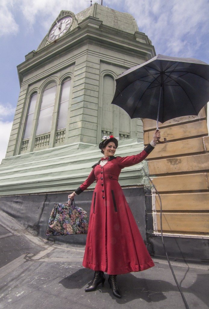 Photo by Keith Stewart Mary Poppins, played by Effingham native Colleen Johnson has descended on Sullivan this week and may be seen at the Little Theatre on the Square beginning June 3 through the 14th.