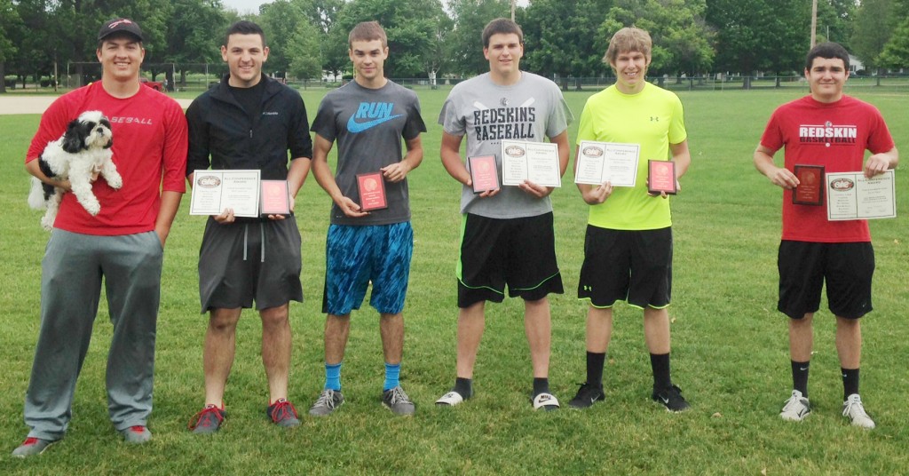 Submitted Sullivan Baseball Awards Earlier this month the Sullivan high school baseball team held their awards banquet, recognizing the following individuals, pictured left to right: Nick Frerichs-offensive award and first team all-Central Illinois Conference; Matt Sparrow-Redskin award and second team all-CIC; Drew Harris-most improved; Zach Hrvol-pitching award and second team all-CIC; Dylan Hart-offensive award and first team all-CIC; and Jacob Piper-defensive award and all-CIC honorable mention. Not pictured is Levi Nadler-Redskin award and all-CIC honorable mention.