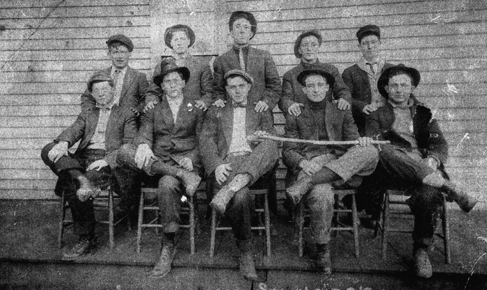 Moultrie Moment of the Week                                                    Lovington Mule Skinners—Took care of the mules that were used to haul coal from the shaft mine in Lovington- The Lovington Coal Mine closed in 1924. this photo was donated by Roy Bolin. Partially identified: Top row from left Reenie Eckel, George Simpson, ?, (bottom) Ralph Morthland, Pearl Cantor, Mox Jurick, and Edra Morthland. Please submit photos to the News Progress for future consideration. Originals will be saved for return or forwarded to Moultrie County Historical Society. If you have any other information, please contact the Moultrie County Historical Society at 217-728- 4085.