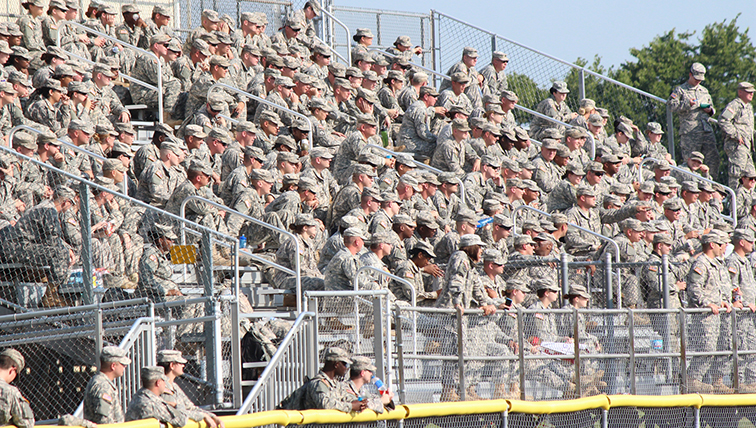 Photo by RR Best Illinois National Guard from around the state gathered for logistics training  with 550 gathering for exercises  at the Sulllivan Middle School and Civic Center on August 15.