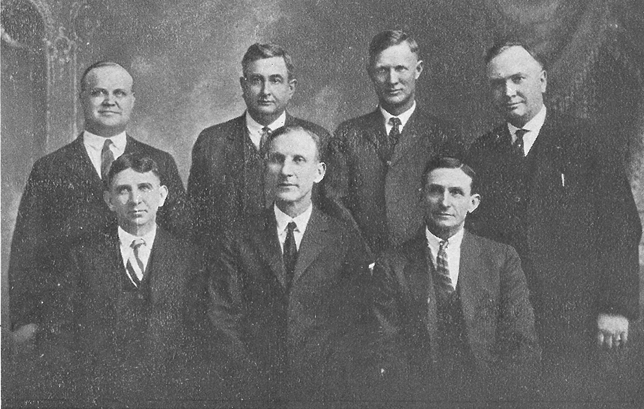 Pictured above are members of the 1927 Board of Education. Pictured are President H.C. Shirey, Secretary Homer W. Wright, David Cummins, Len Loveless, J.B. Tabor, Guy L. Kellar and Dr. J.F. Lawson. Please submit photos to the News Progress for future consideration. Originals will be saved for return or forwarded to Moultrie County Historical Society. If you have any other information, please contact the Moultrie County Historical Society at 217-728- 4085.