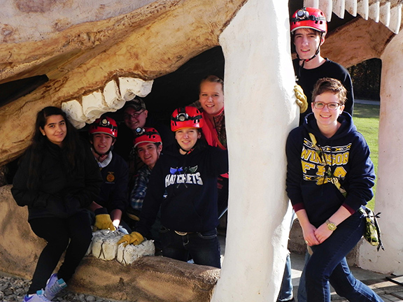 Photo Submitted Sabretooth Cave was visited by Windsor FFA members: (from left) Mehria Khan, Brad Farmer, Tristan Boehm, Travis Fox, Gillian Sanders, Desirae Milligan, Mitchell Haddock, Advisor Jennifer Boberg. Not pictured Shelby Lawrence.