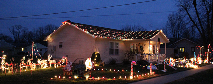 Photo by Mike Brothers News Progress Holiday Decorating Contest winner for Sullivan is the Wilma Wiley home at 420 Lincoln Street.