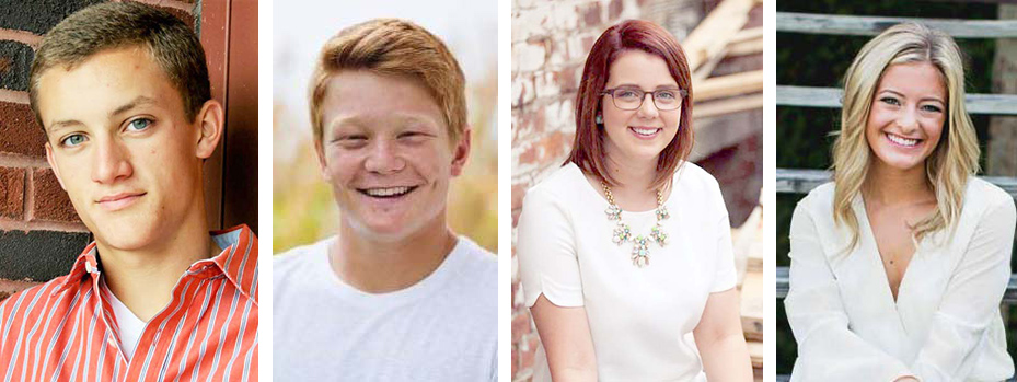 L to R: Jakob Brewer, Cade Day, Rebecca Davis and Allison Irwin