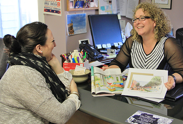 Photo Submitted Laurrie Minor (left) and Stepheny McMahon (right) are happy to share new ideas for the town of Sullivan in 2016.