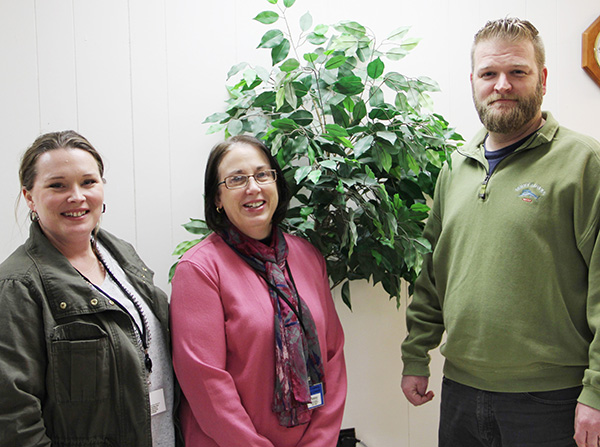 Photo by Kennedy D Nolen Hollie Atchison, Employment Specialist; Penny Arthur, IPS Supervisor; Jeremy Nolen, Employment Specialist, are a part of the IPS program offered through the Moultrie County Counseling Center.