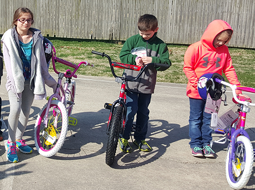 Photo furnished Sparrows Winners Winners of the Sparrows sponsored bike ride in Lovington  were: 1-3 year old boy- Blaine Hill, girl- Dixie Davis; 4-6 year old boy- Owen Crum, girl- Paityn Strauf; 7-9 year old boy- Ross Young, girl- Kaylee McDaniel; 10-12 year old  boy- Mason Kreher, girl- Lanie Wiley.