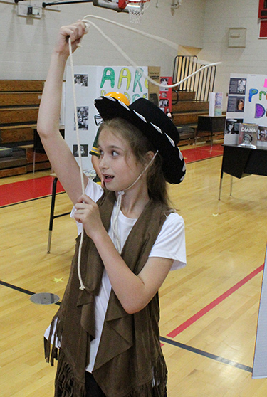 Photo furnished  Annie Oakley (Anna Burdel) twirls her lasso. 