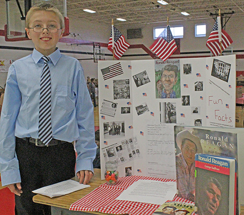 Photo furnished  President Ronald Reagan played by Hayden Nohren.