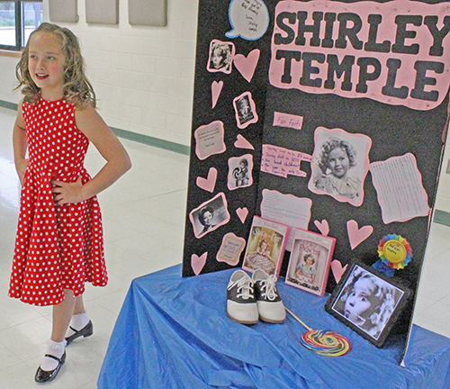 Photo furnished Shirley Temple (Ruby Haegen) tap dances.