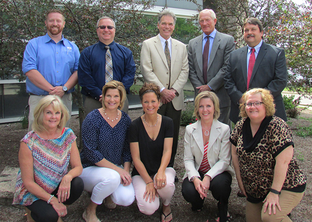 Photo furnished Pictured are: (back row, left to right) SBL Golf Committee members, Sam Adair and Tim Kastl; CoBank Regional Vice President, Cliff Bolstad; Coles-Moultrie President & CEO, Kim Leftwich; and CoBank Vice President, Aaron Johnson.  (front row, left to right) SBL Golf Committee members, Patty Hedges, Debbie Boldig, Becky Taylor, Kim Lockart and Cindy Foster. Not present: SBL Golf Committee members, Chris Kessler, Linda Neeley and Larry Tojo.