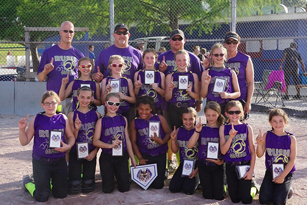 Photo furnished Pictured above is the 10U after winning the championship in Terre Haute. Front Row L-R: Breanna Gray-Decatur, Charley Condill-Arthur, Bailey Bennett-Bethany, Alaina Moore-Sullivan, Ayla Condill-Arthur, Mackenzie Condill-Arthur, Kacie Sisk-Arcola, Reese Nichols-Findlay . Middle Row L-R: Ella Kinkelaar-Mode , Alisha Frederick-Arthur, Kailee Otto-Arthur, Kaitlyn Drew-Villa Grove, Kayla Schnippel-Mt. Zion. Back Row L-R: Coaches Kurt Schnippel, Wes Frederick, Dru Bennett and Ginny Condill.