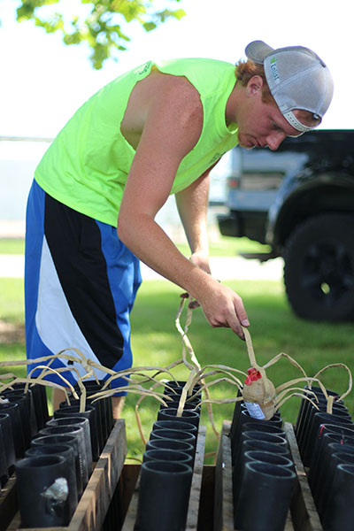 Photo by Darian Hays Hunter Kamm returned to Lovington with a mission. He not only designed but also shot the fireworks return for Central State Fireworks during the rescheduled event July 9.