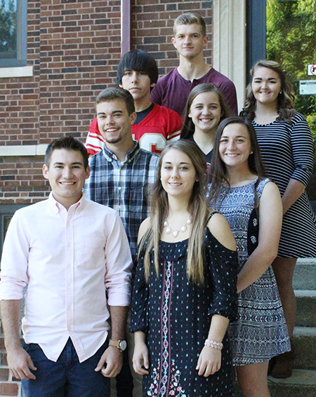 Photo by Mike Brothers ALAH Homecoming Homecoming King and Queen candidates prepare for coronation in Arthur Saturday night. They are: front to back: Shandon Herschberger and Gracie Plank, Nick Stoltey and Mycaela Miller, Jacob Larimore and Kimberly Davis, Justin Laughlin and Megan Cornwell. Coronation is 9 p.m. Saturday, Sept. 17 in the high school gymnasium.