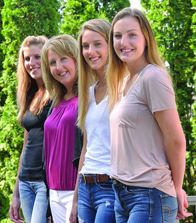 Photo furnished Davis Four: (left to right) Brittany, Kim, Kaylee, Breanna.