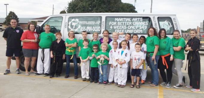 Photo furnished Local Taekwondo School Holds Food Drive  Industrial Martial Arts’ Sullivan location held a food drive for the entire month of September.  They challenged all their students to bring in food items to help support the local Moultrie County Food Pantry. Students challenged each other to see what age group, Tiny Tigers (3-8 years old), Karate-4-Kids (9-12), or Adults (12 years+), could bring in the most items.  It was a race till the end, with the Tiny Tigers ending in first place followed by the K4K students and the adults bringing up the rear.  Following the competition, Tiny Tigers delivered the contributions to the CEFS Office at 114 S. Harrison Street in Sullivan. While at the office they were given a tour of the food pantry and given some interesting facts on the amount of food it takes to help the community. 