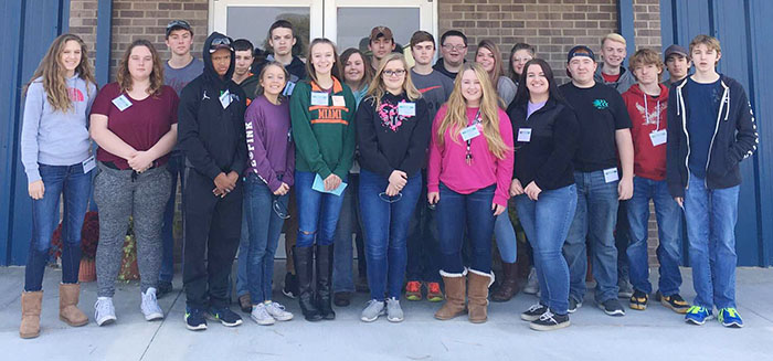 Photo furnished OVHS Manufacturing Day Tour Okaw Valley freshmen, sophomores, and juniors took part in the annual Okaw Valley Manufacturing Day Oct. 28. Students had the opportunity to visit some of the local manufacturing facilities including Agri-Fab, Hydro-Gear, Mid-State Tank, Marvin Keller Trucking, IHI Turbo, GSI, and MasterBrand. Students listened to employees talk about their experiences at the companies and also went on plant tours. Through the job learner program, students have the opportunity to work at some of these facilities and gain “real world” experiences. This also helps the companies attract potential future employees. 