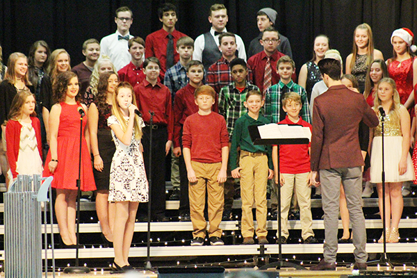 Photo by RR Best Holiday Music Program The Sullivan Middle School choir performed in holiday concert Dec 10 before a capacity crowd in the middle school gymnasium. Music director Jeff Thomas and band director Brock Freece prepared the program.